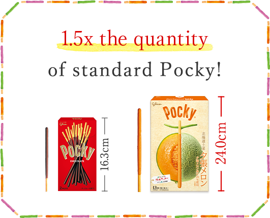 1.5x the quantity of standard Pocky!