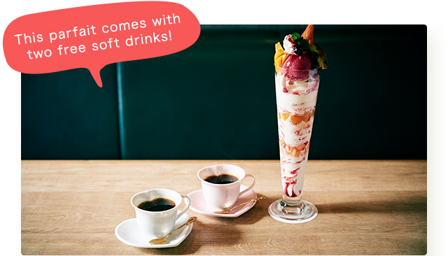 This parfait comes with two free soft drinks!