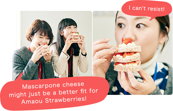 I can’t resist! Mascarpone cheese might just be a better fit for Amaou Strawberries!